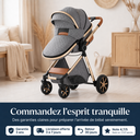 Poussette 3 en 1 Gris Cendré