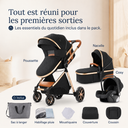 Poussette 3 en 1 Noir Obsidienne