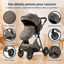 Poussette 3 en 1  Marron Mocha