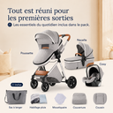 Poussette 3 en 1 Brume D'argent