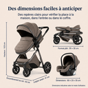 Poussette 3 en 1  Marron Mocha