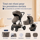 Poussette 3 en 1  Marron Mocha