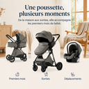 Poussette 3 en 1 Gris Graphite