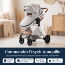 Poussette 3 en 1 Brume D'argent