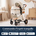 Poussette 3 en 1 Blanc Ivoire