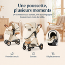 Poussette 3 en 1 Blanc Ivoire
