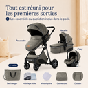 Poussette 3 en 1 Gris Graphite
