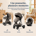 Poussette 3 en 1  Marron Mocha