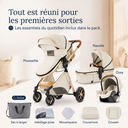 Poussette 3 en 1 Blanc Ivoire