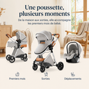 Poussette 3 en 1 Brume D'argent