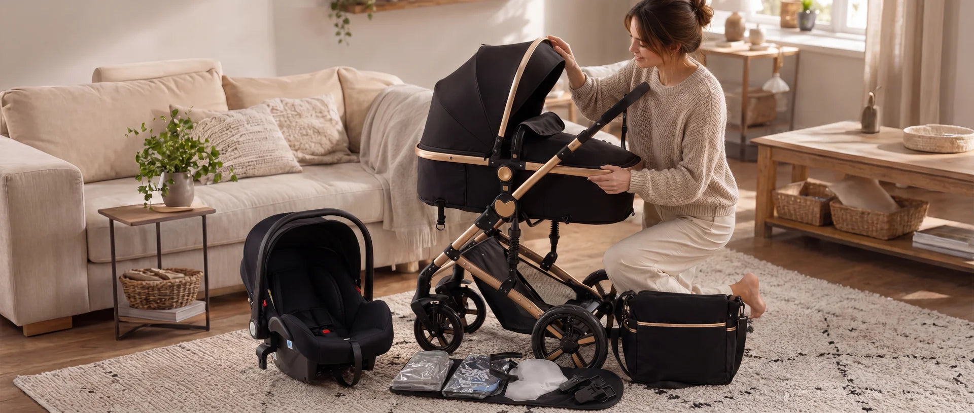 Poussette et essentiels naissance Nacelys